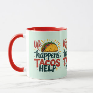 Lustiger Taco-Liebhaber-Fiesta-Foodie-Humor Blau Tasse