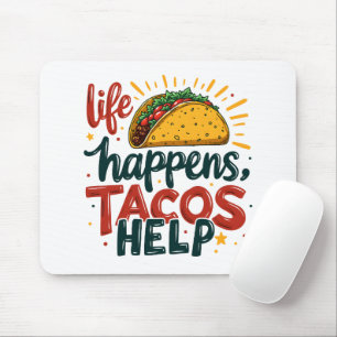 Lustiger Taco-Liebhaber-Fiesta-Foodie-Humor Kunst Mousepad