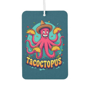 Lustiger Taco-Oktopus-Cartoon-Essen-Wortspiel Autolufterfrischer