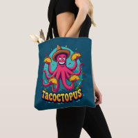 Lustiger Taco-Oktopus-Cartoon-Lebensmittel-Wortspi