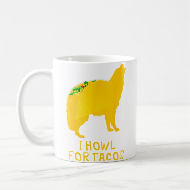 Lustiger Taco Taco Dienstag Wolf Kaffeetasse (Links)