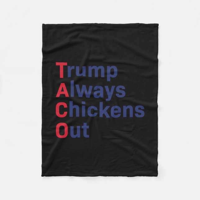 Lustiger Taco Trump kneift immer 1  Fleecedecke (Vorderseite)