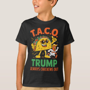 Lustiger Taco Trump kneift immer aus Grafik T-Shirt
