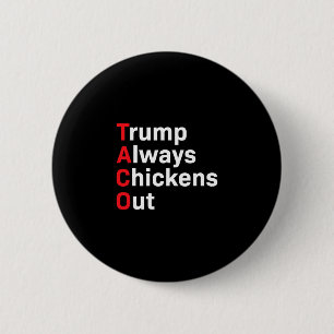 Lustiger Taco Trump kneift immer Button