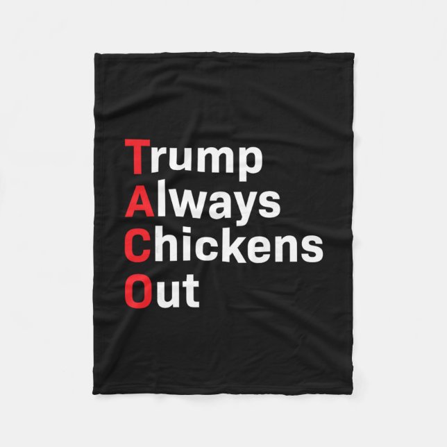 Lustiger Taco Trump kneift immer  Fleecedecke (Vorderseite)