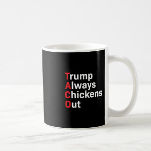 Lustiger Taco Trump kneift immer Kaffeetasse