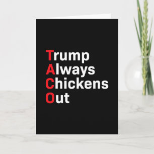 Lustiger Taco Trump kneift immer Karte