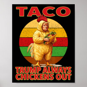 Lustiger Taco Trump kneift immer T.a.c.o 3 Poster