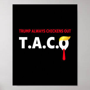 Lustiger Taco Trump kneift immer T.a.c.o 4  Poster