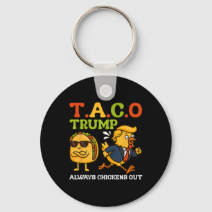 Lustiger Taco Trump kneift immer T.a.c.o Meme  Schlüsselanhänger