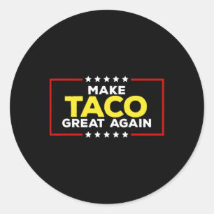 Lustiger Taco Trump kneift immer wieder Macht Taco Runder Aufkleber
