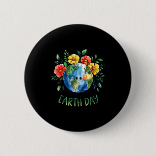 Lustiger Tag der Erde 2026 Retro groovy Tag der Er Button