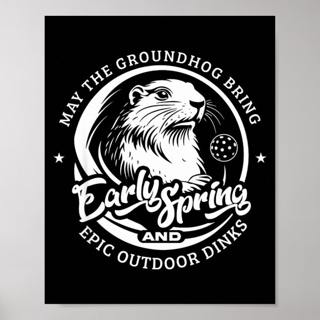 Lustiger Tag der Murmeltiere Früher Frühling für O Poster (Vorne)