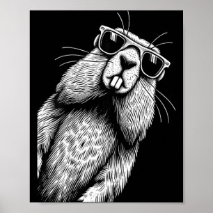 Lustiger Tag des Murmeltierliebhabers Woodchuck Mu Poster