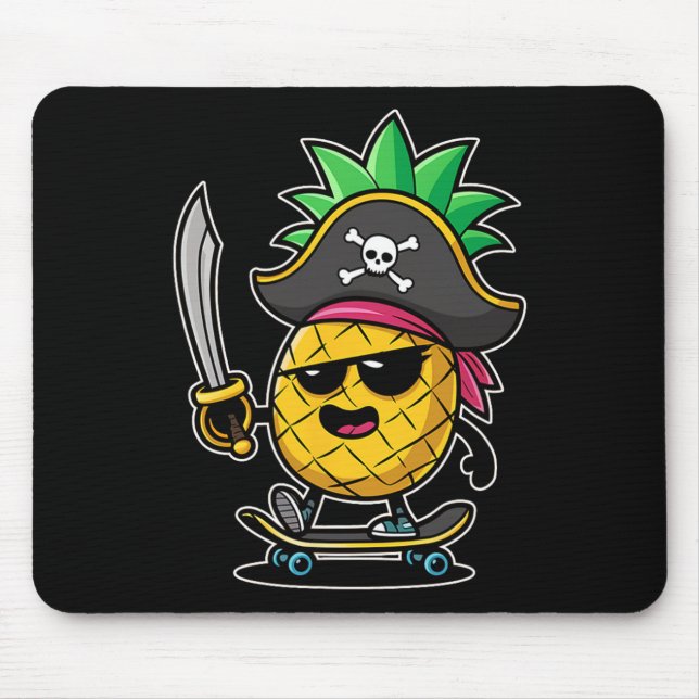 Lustiger Talk Like A Pirate Day - Skateboarding An Mousepad (Vorne)