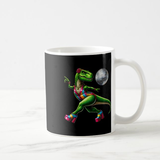 Lustiger tanzender Dinosaurier1  Kaffeetasse (Rechts)