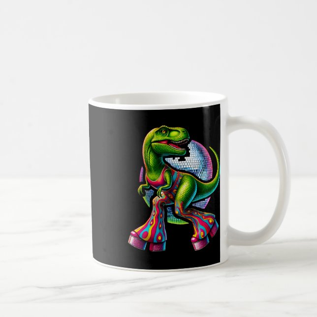 Lustiger tanzender Dinosaurier  Kaffeetasse (Rechts)