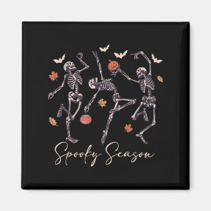 Lustiger tanzender Skelett Halloween-Kürbis Soky M Magnet