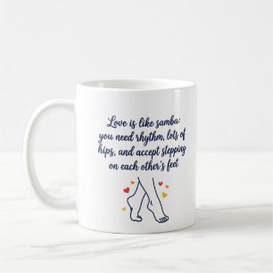 Lustiger Tanzspruch für Paare Kaffeetasse