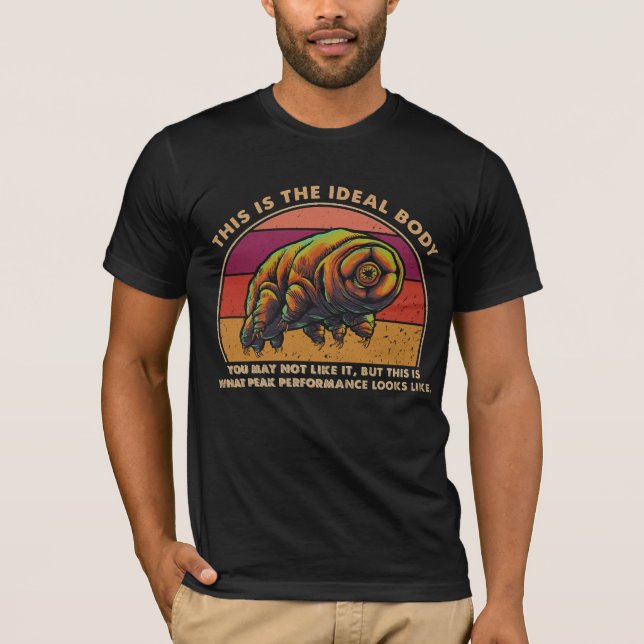 Lustiger Tardigrad Ideal Körper T-Shirt (Vorderseite)