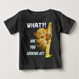 Lustiger Tarsier mit großen Augen, was siehst du? Baby T-shirt