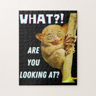 Lustiger Tarsier mit großen Augen, was siehst du? Puzzle