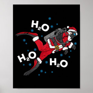 Lustiger Tauchsport H2o Wortwitz Scuba Geschenk Poster
