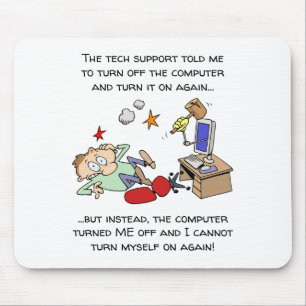 Lustiger Tech-StützCartoon Mousepad