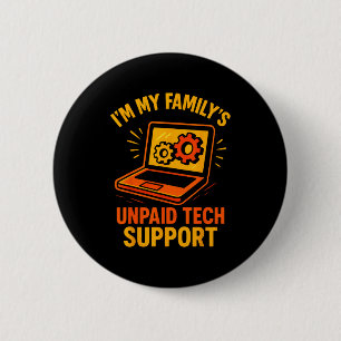 Lustiger Tech-Typ Suprt Computer-Geek Nerd Ingenie Button