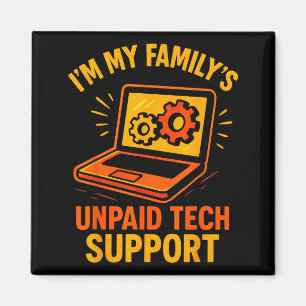 Lustiger Tech-Typ Suprt Computer-Geek Nerd Ingenie Magnet