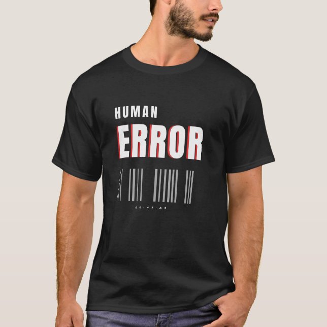 Lustiger Tech-Typografie-Design mit dem Titel "Men T-Shirt (Vorderseite)