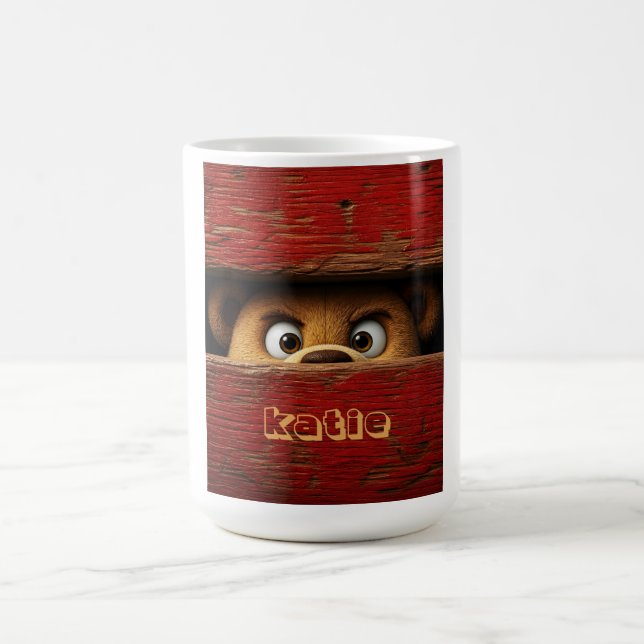 Lustiger Teddybär  Kaffeetasse (Mittel)