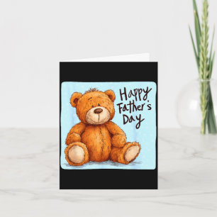 Lustiger Teddybär mit frohem Vatertag-Spruch Karte