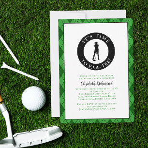 Lustiger Tee Golf Humor Geburtstagsfeier für Sie Einladung