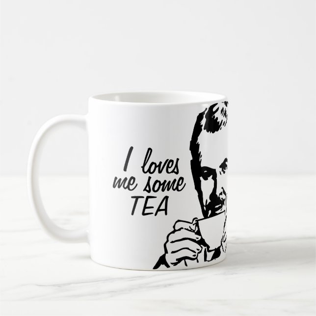 Lustiger Tee Humor Tasse (Links)
