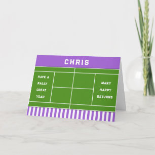 Lustiger Tennis-Geburtstag Karte