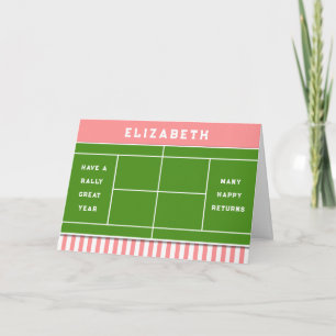 Lustiger Tennis-Geburtstag Karte