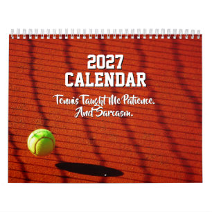 Lustiger Tennis-Kalender 2027 für Spieler Trainer Kalender