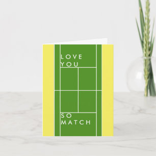 Lustiger Tennis Liebt dich Karte