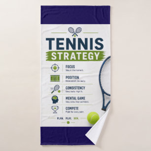 Lustiger Tennisspruch für Spieler Badehandtuch