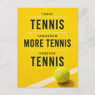 Lustiger Tennisspruch für Spieler Postkarte