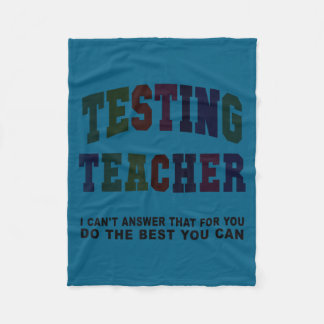 Lustiger Test Lehrer Testtag Alter Mathe Englisch  Fleecedecke
