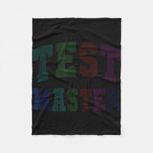 Lustiger Testmeister Testtag Lehrermodus auf ela Fleecedecke