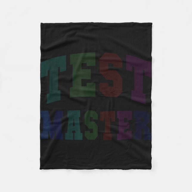 Lustiger Testmeister Testtag Lehrermodus auf ela Fleecedecke (Vorderseite)