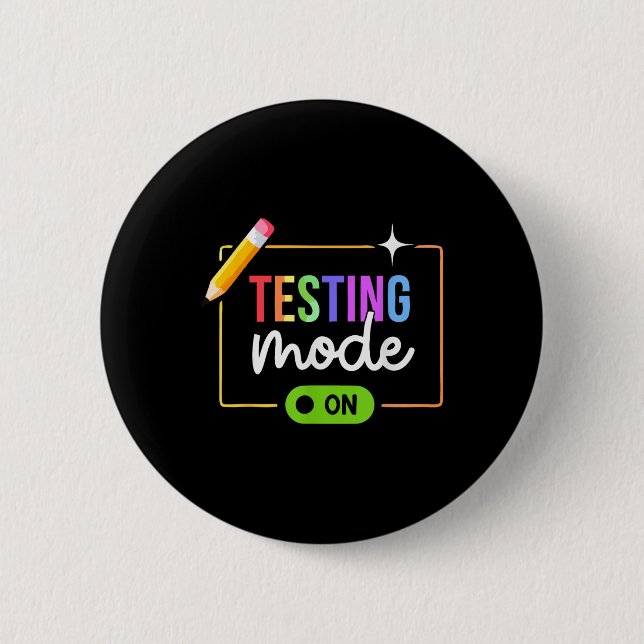 Lustiger Testmodus am Motivationstesttag für Te Button (Vorderseite)