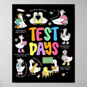 Lustiger Testtag Gans Testtag STAAR Tag Lehrer Poster