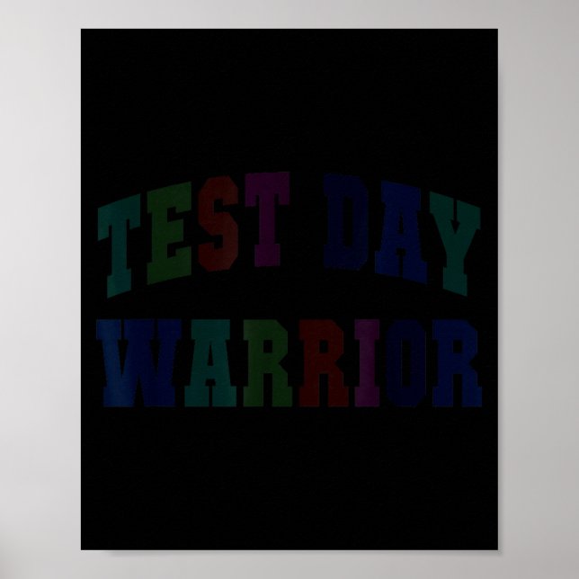 Lustiger Testtag Krieger testet Lehrer-Modus Poster (Vorne)