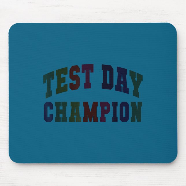 Lustiger Testtag Meister Prüfung Lehrer alles Mousepad (Vorne)