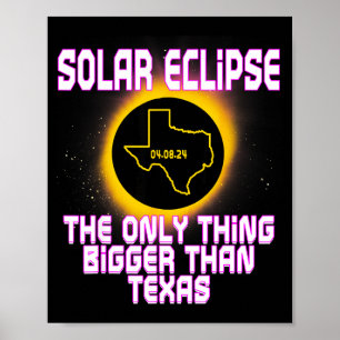Lustiger Texas Total Sonnenfinsternis Witz Poster
