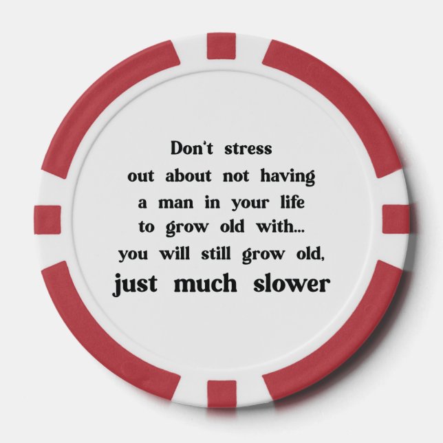 Lustiger Text über Frauen und Männer. Pokerchips (Vorderseite)